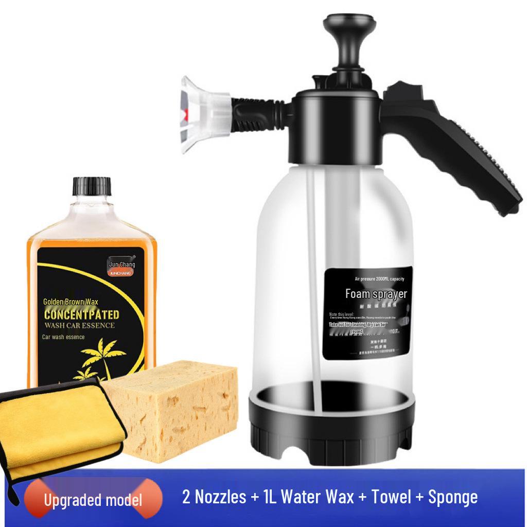 2L High-Pressure Foam Car & Home Sprayer – Manual Air Pump, Transparent Design