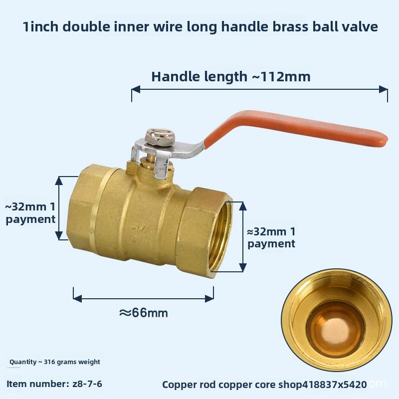 1/2 3/4 1" Mosazný Závitový Konektor ventil Vodovodní Potrubní Fitinky Rychlospojka Kulový Ventil Zahradní Zavlažování Irigace Měděná spojka