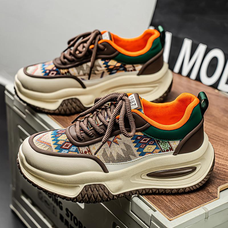 

Large size men s shoes new thick-soled heightening small white shoes niche design high-end casual dad shoes men s trendy shoes 48