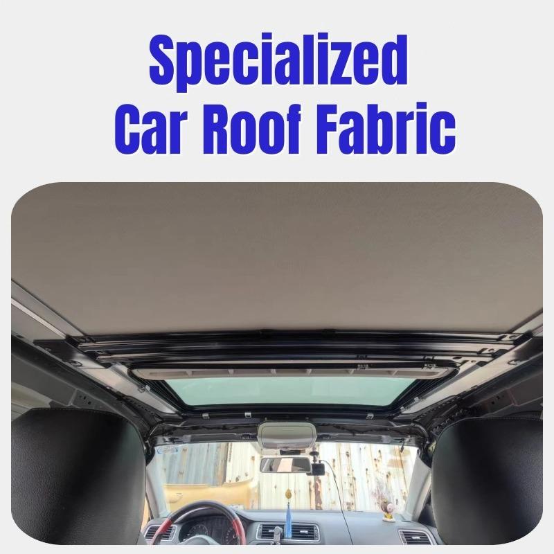 Headliner Car Roof Fabric with Sponge Backing Interior DIY Mesh Fabric Roof Repair Renovation for Car RV Grid Fabrics Material