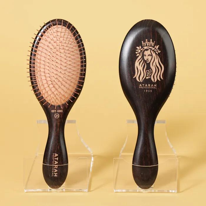 Atara Gold Pin Cushion Scalp Massage Hair Brush Medium 21