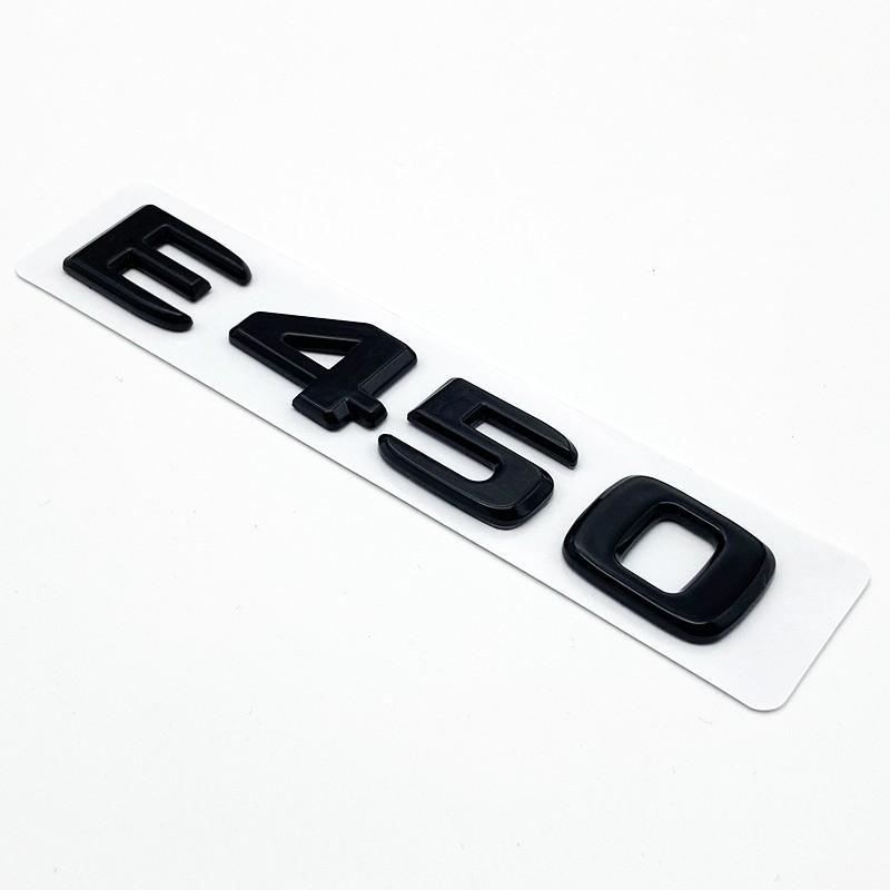 Black Silve Letters E200 E260 E300 E400 E450 E220d E350d E400d ABS Emblem Badge Car Trunk Logo Sticker