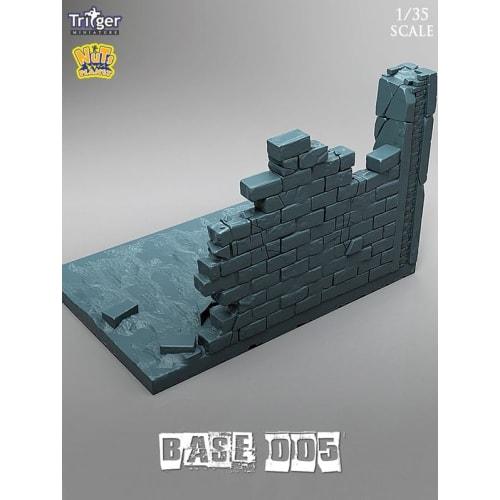 Nuts Planet 1/35 Scale General-Purpose Display Base 5 Collapsed Brick Wall Resin Kit TA35005 (Scenery)