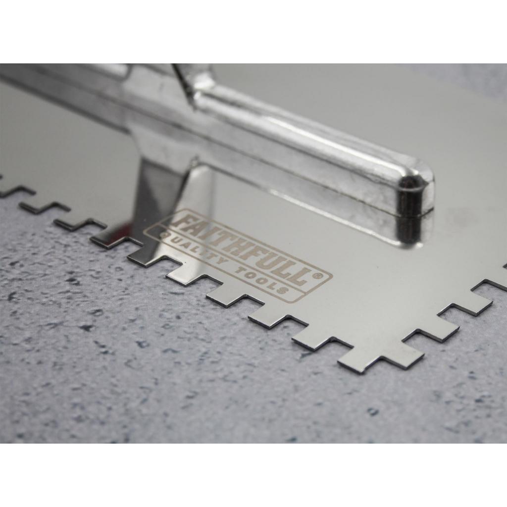 Faithfull Notched Trowel Serrated Edge