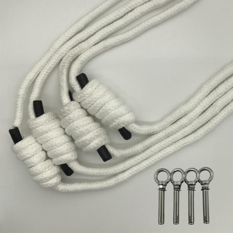 Professionellt Iyengar Väggrep Set: Anti-Gravity Yoga Hjälpmedel med Ren Bomullssnodd för Luftakrobatik