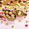 1/3Pcs Ingot Shaped Tinplate Candy Box Storage Biscuits Treats Tea Jar Gift Container With Lid For Wedding Party Decorative Boxe