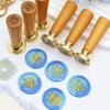 Customizable Sealing Stamp Brass Head and Beechwood Handle Vintaged Steal for Letters and Gifts