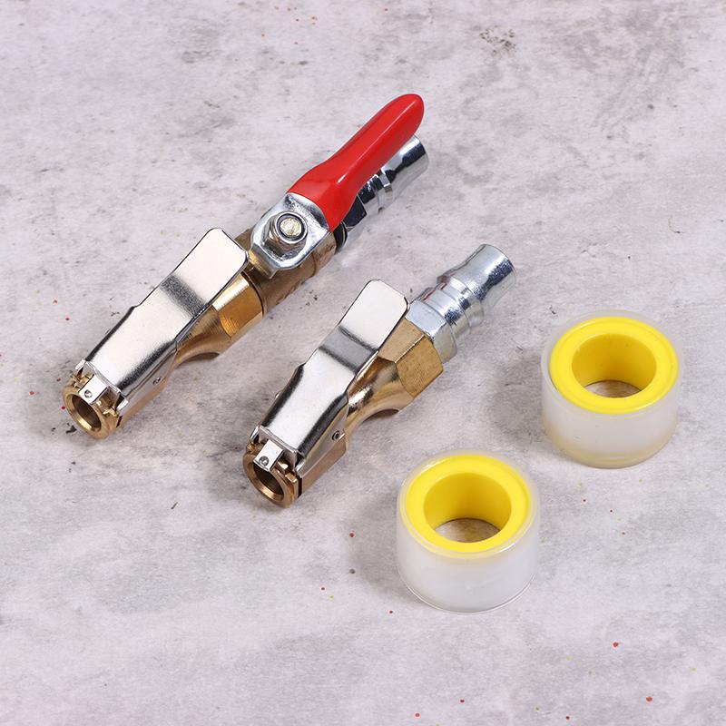 Chuck Quick Inflation Hose Nozzle Car Tire Inflator Nozzle Lock On Tire Inflator With Valve Air Compressor Adapter For Car Suv