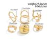 Vintage Smooth Adjustable Joint Open Rings for Women Exaggerated Gold Color Geometric Finger Rings Hip Hop Daily Jewelry Gift New