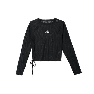 Story Mesh Sports Casual Slim Fit Round Neck Long Sleeve T-Shirt Women Tops KB7607