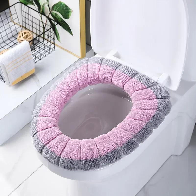 Thickened Toilet Mat Antifreeze Toilet Covers Washable Knitted Mat Gentle Animated Toilet Seat Covers Bathroom Products