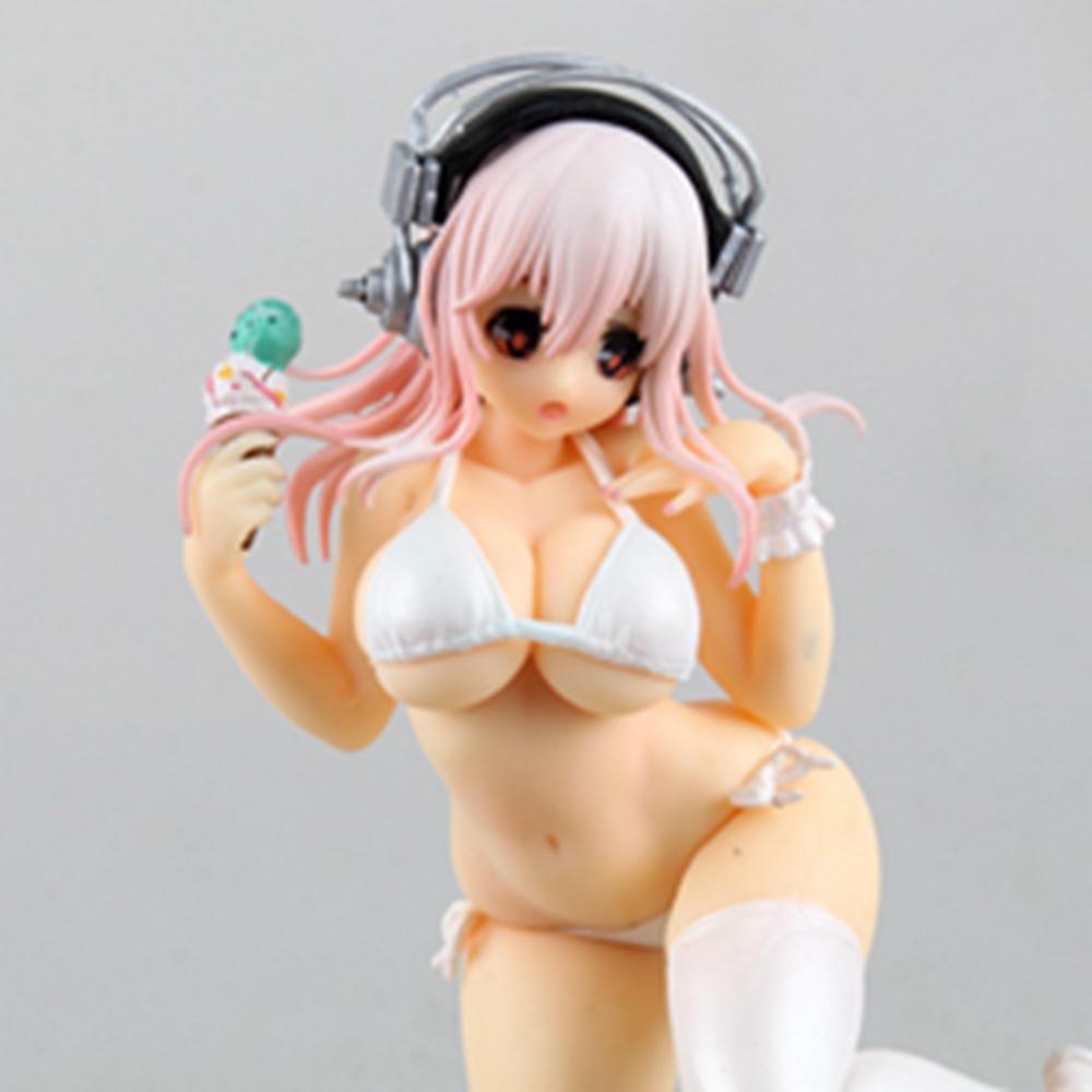 16CM Anime SUPER SONICO Beach Queens Series Toy1/10 Special Ver Swimsuit Standing Model Toy Gift Collection Aciton Model PVC