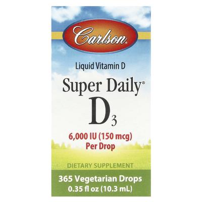 Super Daily® D3, 150Mcg (6,000Iu), 10.3Ml (0.35Fl Oz)