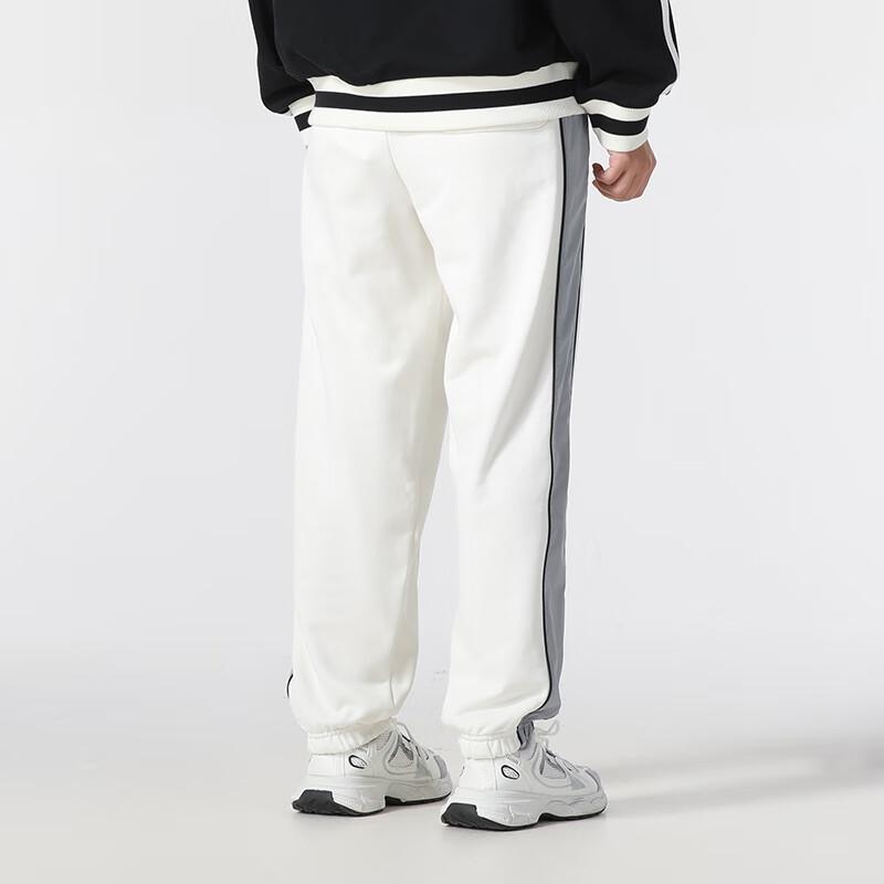 Skechers Sports League Series Logo Comfort Fashion Cuffed Casual Pants Women bottoms Cotton-Candy-White L125W090-0074