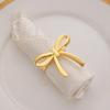 Non-deformable Bow Napkin Rings Reusable Romantic Napkin Holders for Daily Dining Formal Event Table Decor