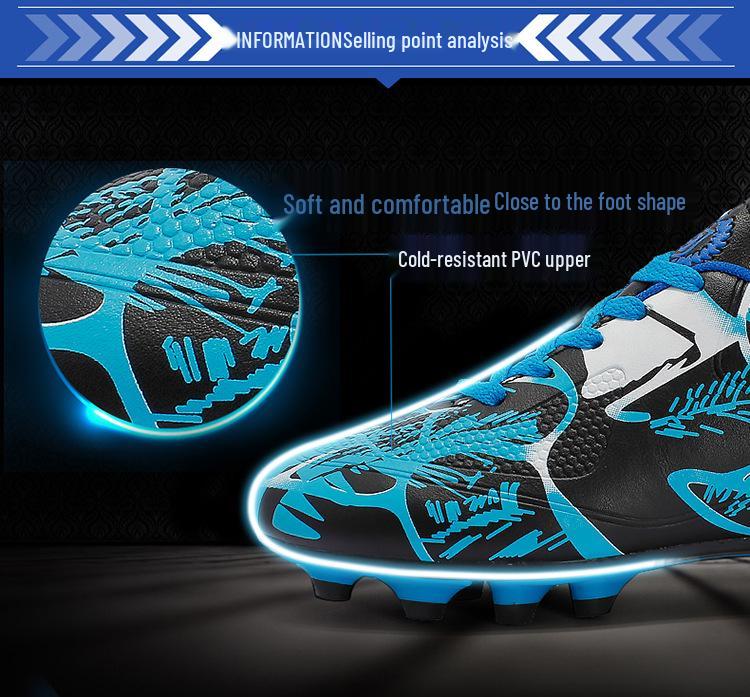 New Unisex Outdoor Soccer Shoes for Kids and Teens - Long Stud, Trendy Design for Students