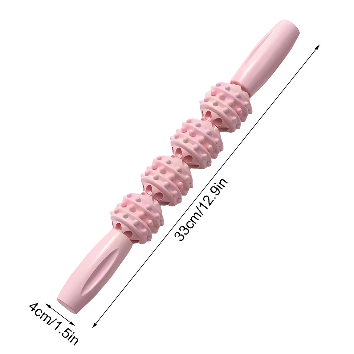 

4-Wheel Massage Stick Leg Beautizer with Cylindrical Handle Ring Stick Deep Tissue Trigger Point Rapid Recovery