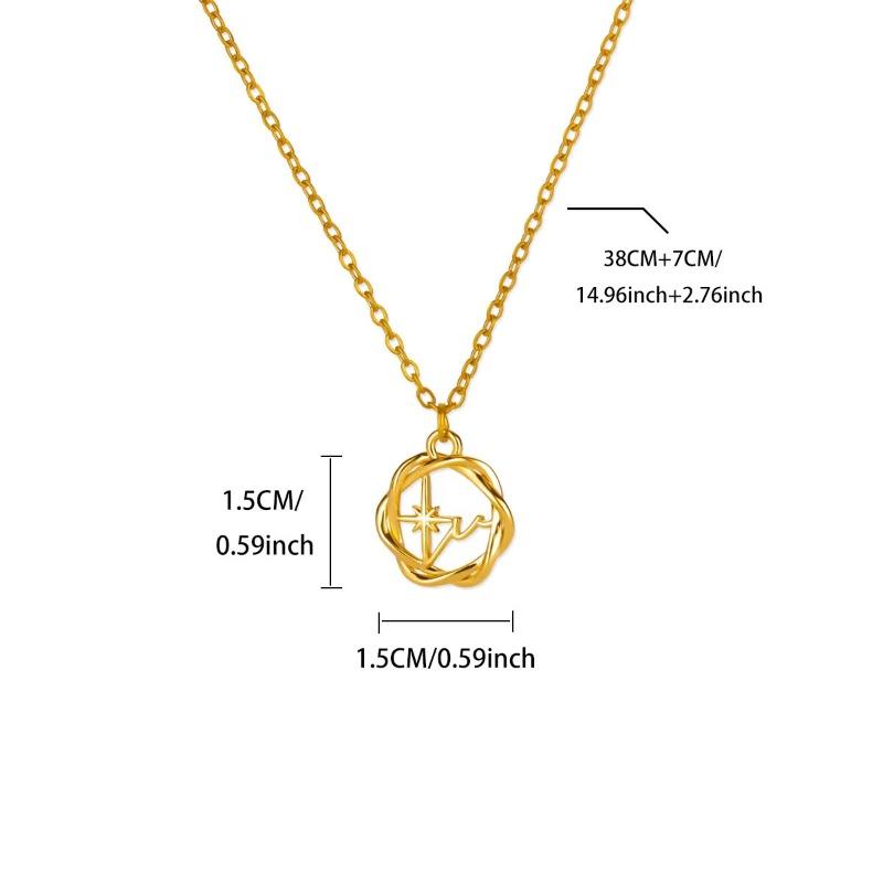 Stainless Steel Star Heart Rate Necklace Feminine Charm Pendant Chain Wedding Party Couple Jewelry Gifts New Trend