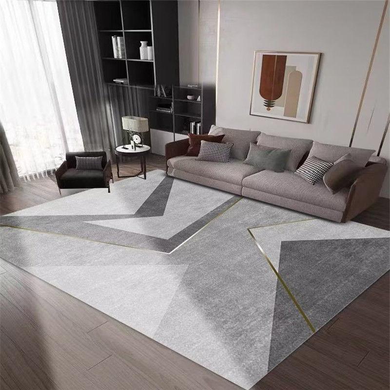 Deluxe Grey Carpet Living Room Decoration Home Bedroom Carpet Lounge Rug Entrance Door Mat Foot Area Rug Large Nordic Style