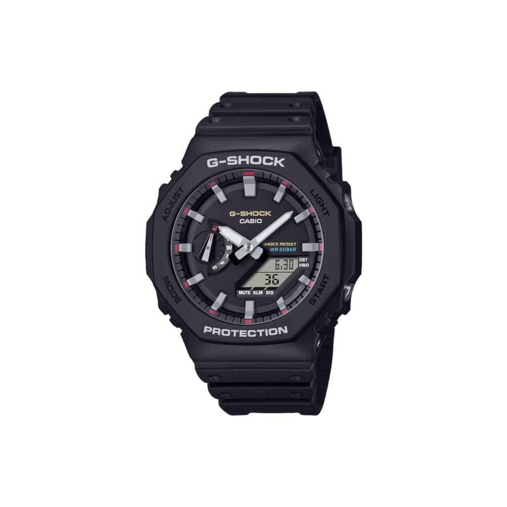 Casio Custom Collection Electronic Movement Stainless Steel Strap Watch Men's Watches Black Dial GA-2100RL-1A(Watch3--)