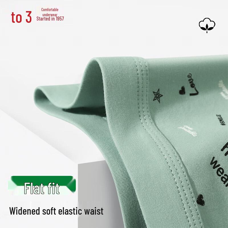 Hongdou Men's Antibacterial Combed Cotton Printed Boxer Briefs 5-Pack