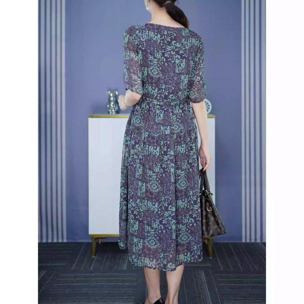 Elegant Floral Plus Size Summer Dress - Waist-Cinched, Tummy Concealing, Stylish & Loose Fit for 2026