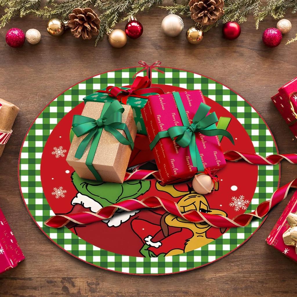 Christmas Tree Crafts Decoration Bottom Tree Skirt Tree Circumference Cartoon Print