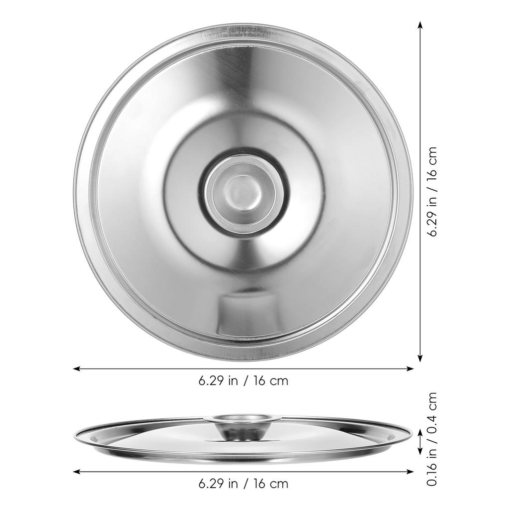1Pcs Stainless Steel Oil Container Lid Seasoning Pot Cover Sturdy Leak Proof Kitchen Tool 10Cm Household Use Pot Lid