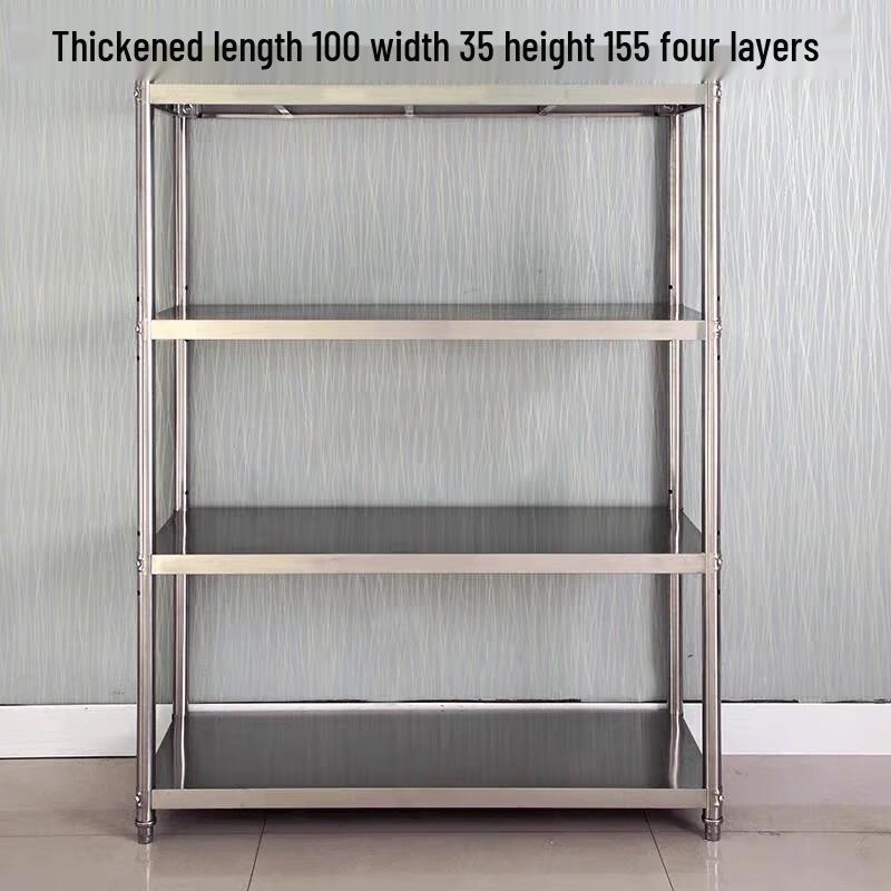 

Bodehui 4-Tier Industrial Stainless Steel Kitchen Storage Rack