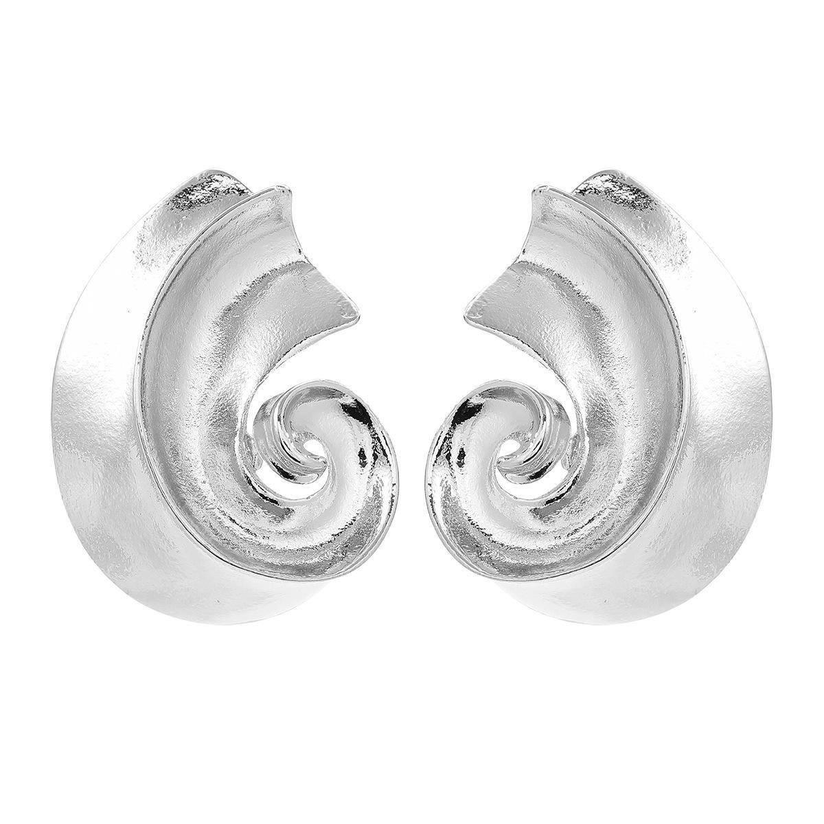 

Серьги из сплава Spring: Модные металлические украшения в европейском и американском стиле для женщин серебряный