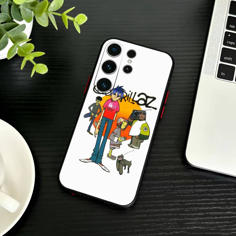Comic R-Rock Band G-gorillaz   Phone Case For Samsung S26,S25,S24,S23,S22,S30,S21,Ultra,Plus,FE 5G Black Soft Cover
