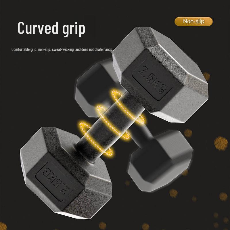 Hexagonal Eco-Friendly Dumbbell Pair for Men's and Women's Home Fitness