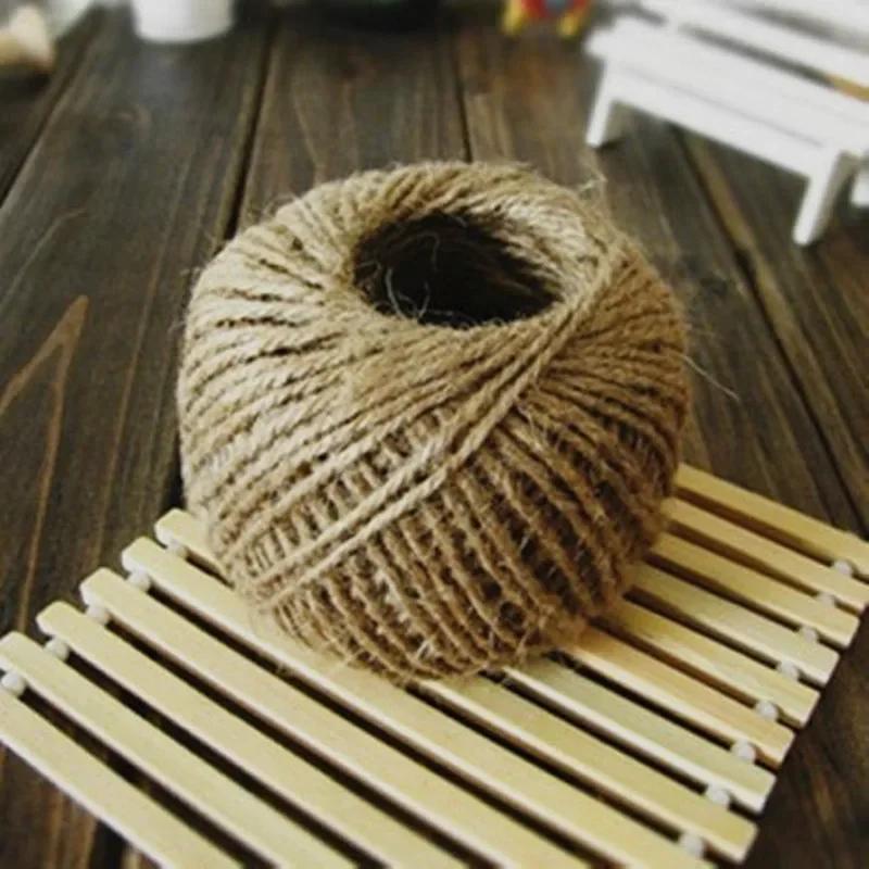 

Natural Jute Twine Cord 30m Roll Natural Fiber Rope for Sewing Crafts Gift Wrapping Christmas Wedding Party DIY Decoration