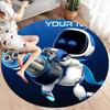 ASTRO BOT Custom Name Round Area Rug,Carpet Rug for Living Room Bedroom Sofa Playroom Decor,Non-slip Floor Mat