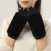Plush Winter Gloves Suede Skiing Gloves New Full Finger Gloves  Unisex