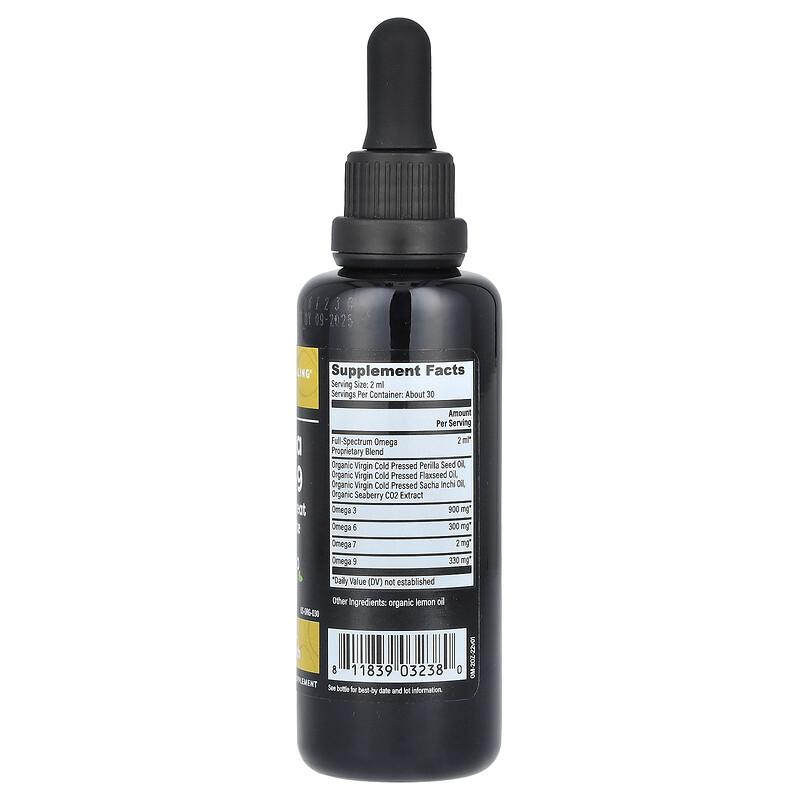 Omega 3, 6, 7, 9, Zitrone, 2 fl oz (59,2 ml)