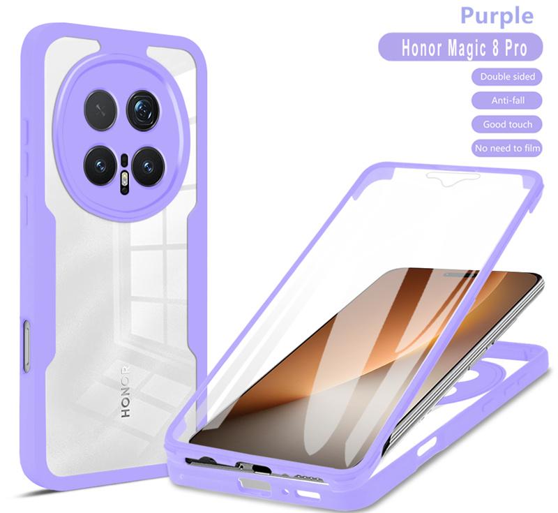 Fundas For Honor Magic 8 Pro 360 Full Body Screen Protector Transparent Case For Honor Magic8 Pro Silicone Slim Clear Cover Capa