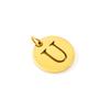 New titanium steel English letter DIY pendant fashionable stainless steel round hollow letter pendant