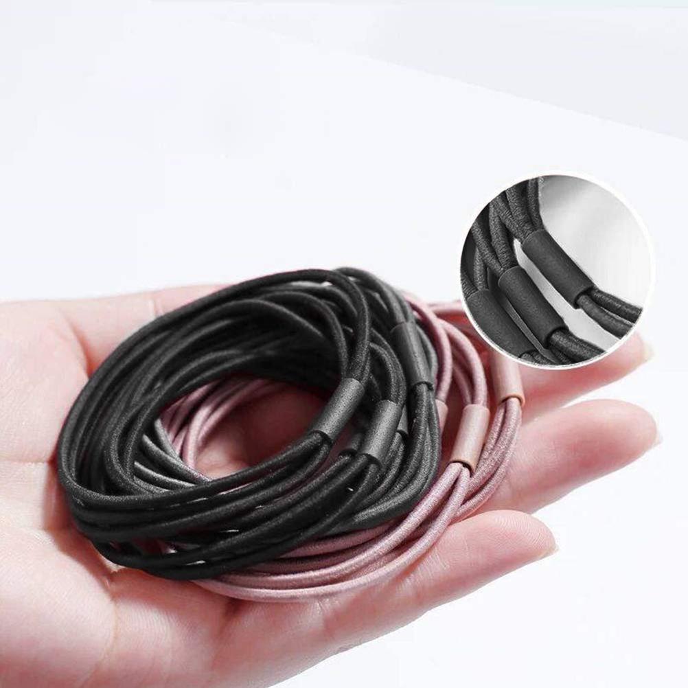50Pcs Girls 3 In 1 Hair Ties Elastic Headband for Ponytail Holders Thick Heavy and Curly Hair Accessories