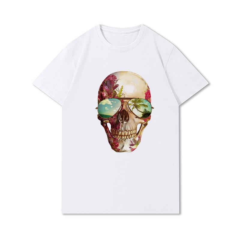 

S-3XL 100 узоров, летние белые женские футболки с принтом, повседневные топы с короткими рукавами, футболки с круглым вырезом XL