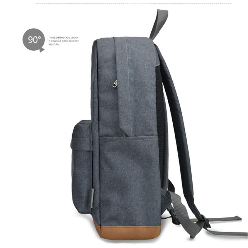 TINYAT Herren 15 Zoll Laptop-Rucksäcke Computer Männliche Schulrucksäcke Freizeit für Teenager Reise Schulter Mochila Grau