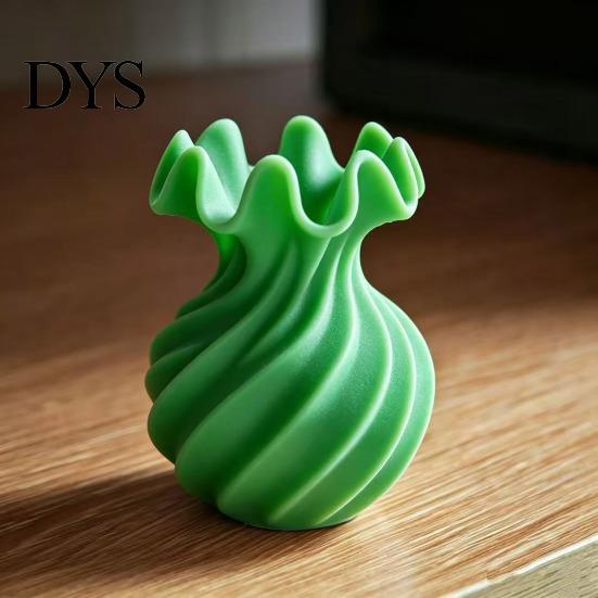 Spiralwellen-Blumenbehälter 3D-gedruckte Vase, Minimalistischer Blumenhalter, Dekorationsvase für frische moderne ästhetische Heimdekorationen oder Trockenblumen,