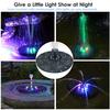 Solar Fountain Pump 3W Solar Powered Outdoor Bird Bath Fountain 7 Spray Patterns Water Pump with