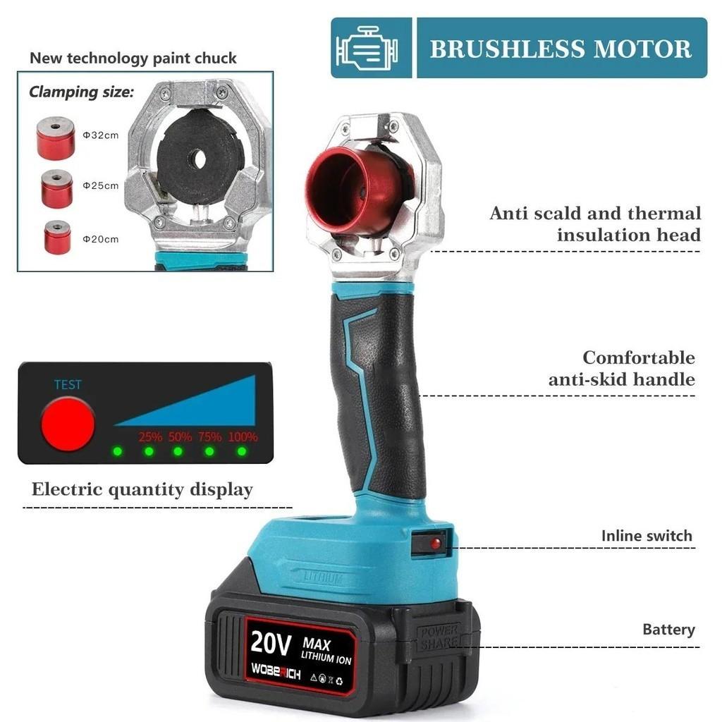 Melting Soldering Device  Cordless Portable PE/PPR Water Pipe Machine Melter Plastic Welding Machine Rechargeable Hot Melt Machine