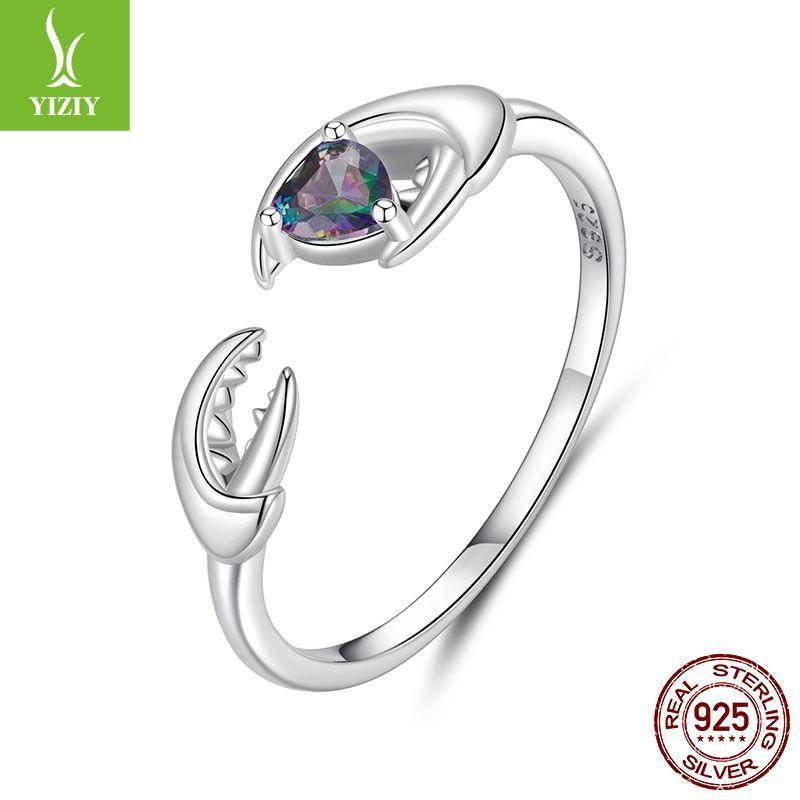Personalized Retro Constellation Open Ring For Men And Women S925 Sterling Silver Charm Constellation Ring Jewelry