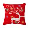 Christmas Lighting LED Cushion Cover Home Decor Throw Pillowcase Sofa Flashing
