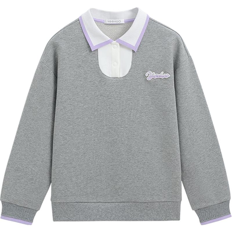 YEEHOO Girls  Collegiate Style Long-Sleeve Sweatshirt 130