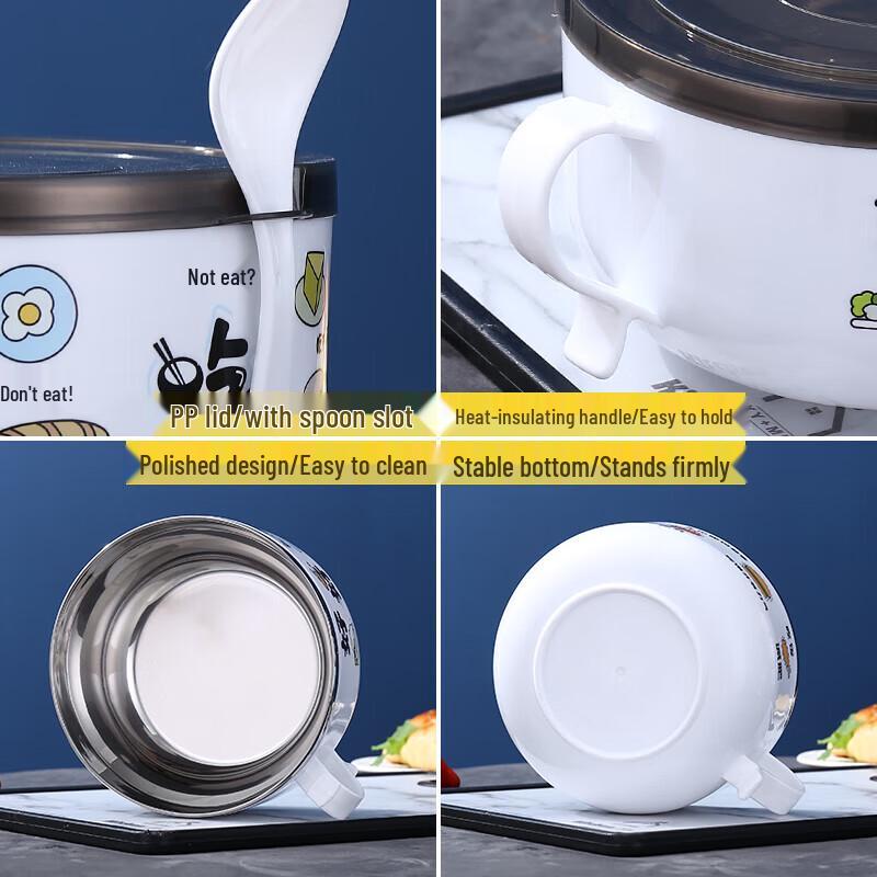 Korean Style Stainless Steel Instant Noodle Bowl