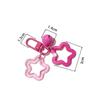 Color Candy Acrylic Pentagram Key Chain Stars Bell Charms Key Ring Earphone Case Purse Wallet Decor Accessories Kid Girls Gifts
