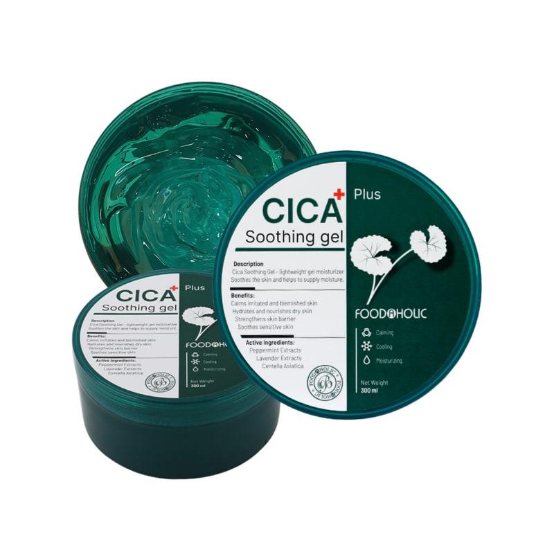 (1+1) Foodaholic Cica Soothing Gel 300ml / Cooling, Soothing Soothing Gel Cream Containing Centella Asiatica Extract